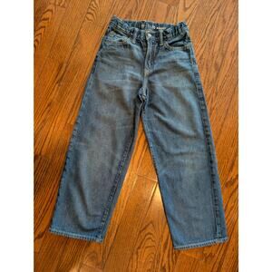 Gap Kids Boys Bottoms, Medium Dark Wash Adjustable Waist Baggy Jeans, Sz 10